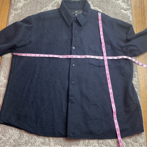 Baby Alpaca / Wool Button Down Long Sleeve Shacket - Picture 3 of 7